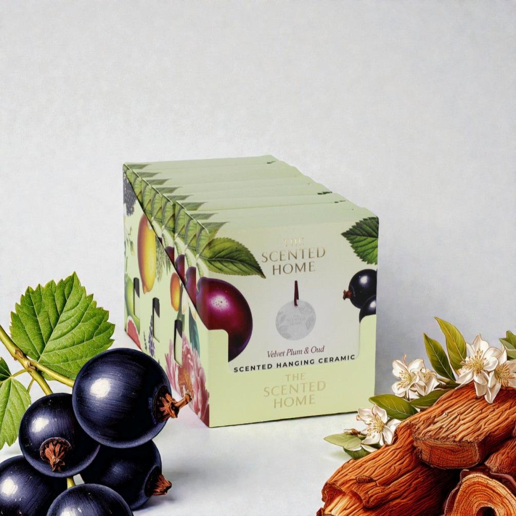 Ashleigh & Burwood Velvet Plum & Oud Hanging Ceramic Extra Image 1